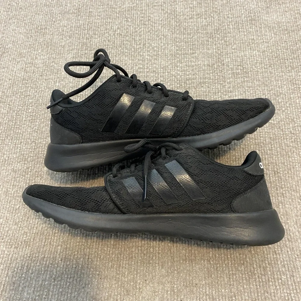 Adidas Cloudfoam Shoes Womens Size 7.5 Black Mesh Cushioned B28139 Sneakers - Picture 3 of 9